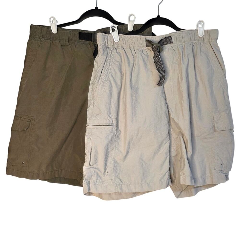 Columbia Mens Mountaindale Cargo Lightweight quick-dry Shorts 2 pair sz Medium